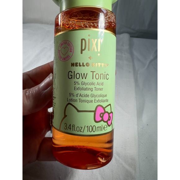 Pixi Hello Kitty Glow Tonic 5% Glycolic Acid Exfoliating Toner 100ml Limited NEW - Picture 6 of 12
